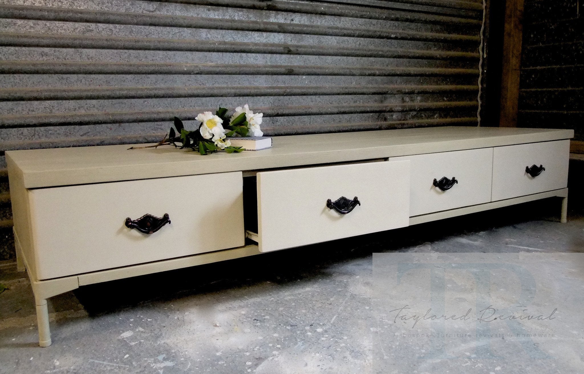 Not For Sale - Commissioned bedside and low cabinet in country grey