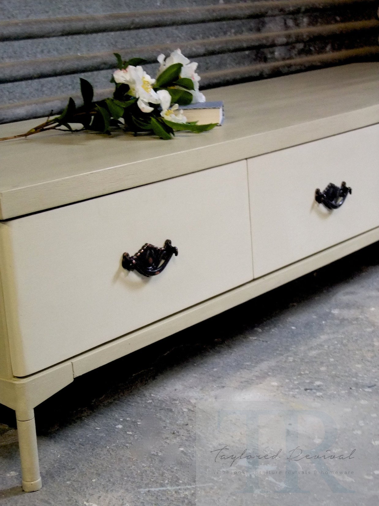 Not For Sale - Commissioned bedside and low cabinet in country grey
