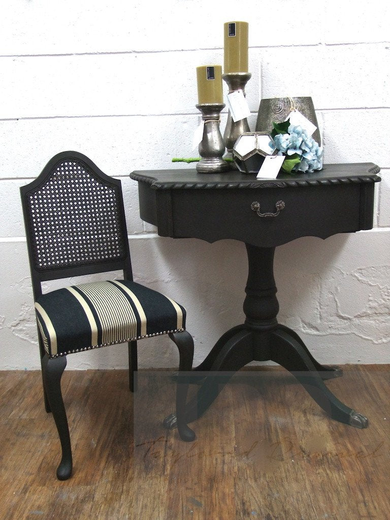 Not For Sale - Commissioned table and chair in Graphite