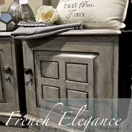 Not For Sale - Leia & Fleur: Hand painted bedside tables