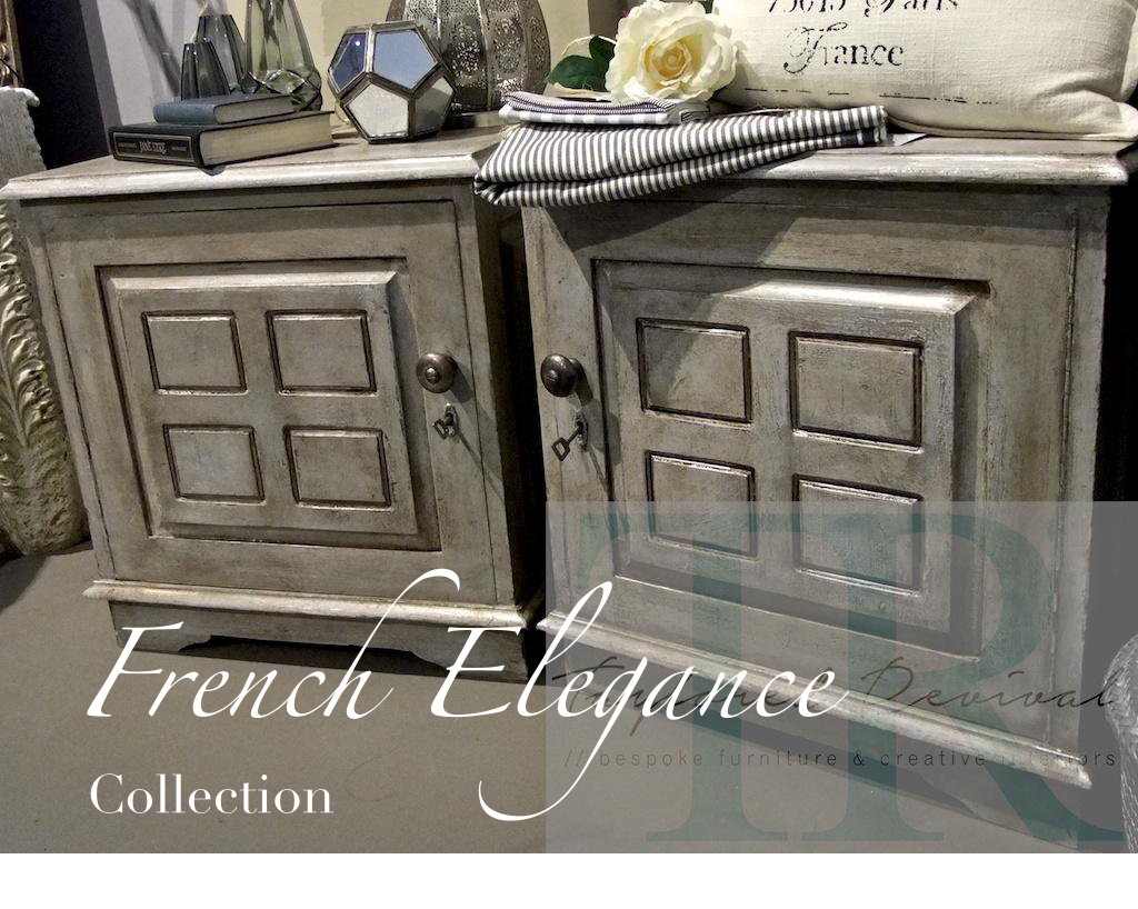 Not For Sale - Leia & Fleur: Hand painted bedside tables