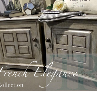 Not For Sale - Leia & Fleur: Hand painted bedside tables