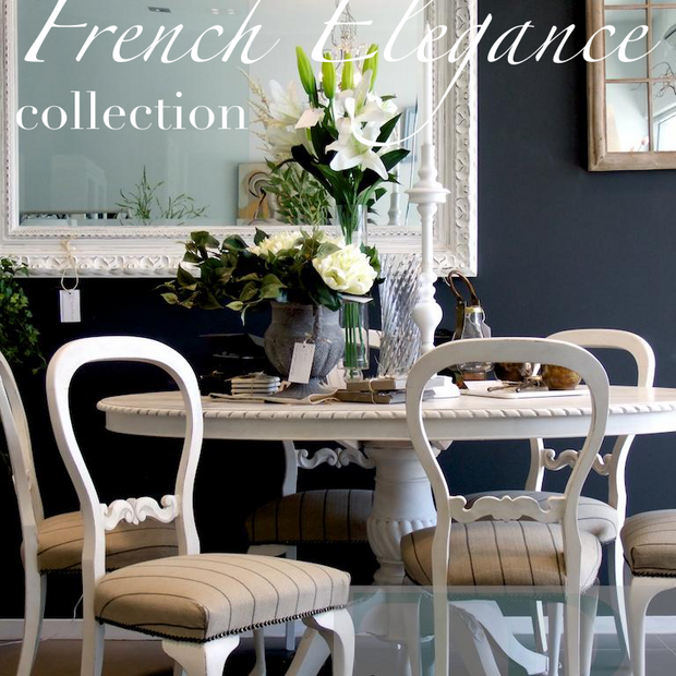 Not For Sale - The Duponts : French Elegance collection, Pure White dining room suite.