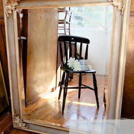 Commissioned french provincial inspired mirror