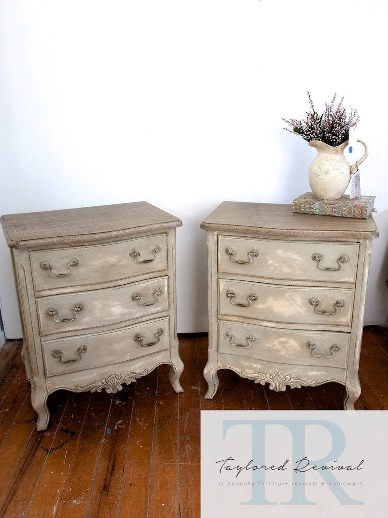 Not For Sale - Sasha & Belle: French style 3 drawer bedsides