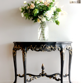 Not For Sale - Commissioned hall table in Victorian Black and Gold