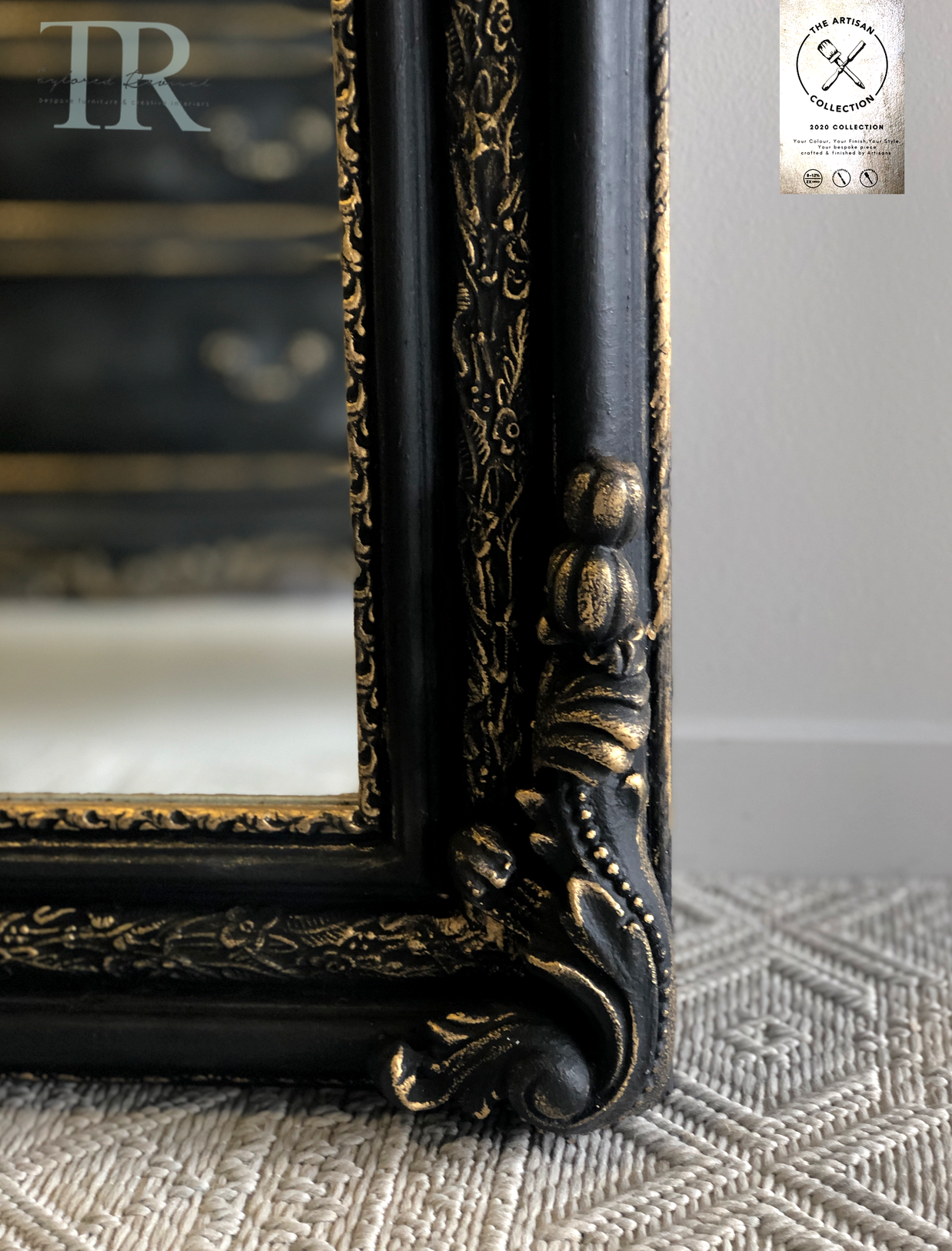 Not For Sale - Commissioned Mirror in Victorian Black and Gold