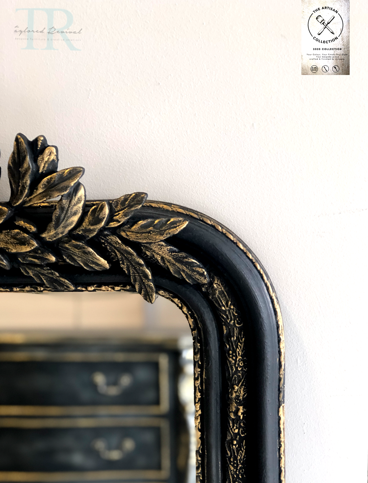 Not For Sale - Commissioned Mirror in Victorian Black and Gold
