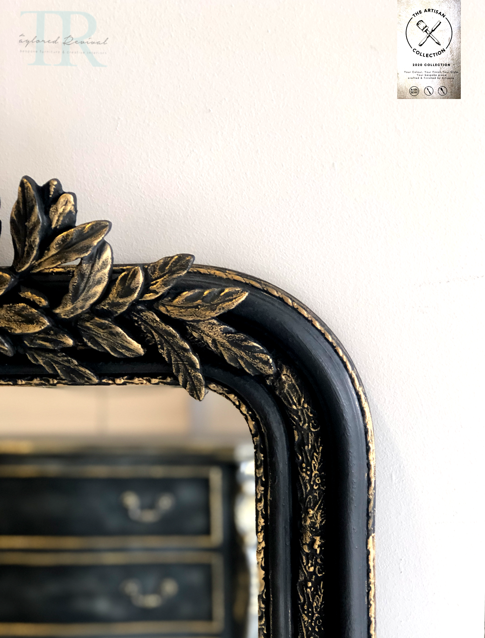 Not For Sale - Commissioned Mirror in Victorian Black and Gold