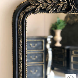 Not For Sale - Commissioned Mirror in Victorian Black and Gold