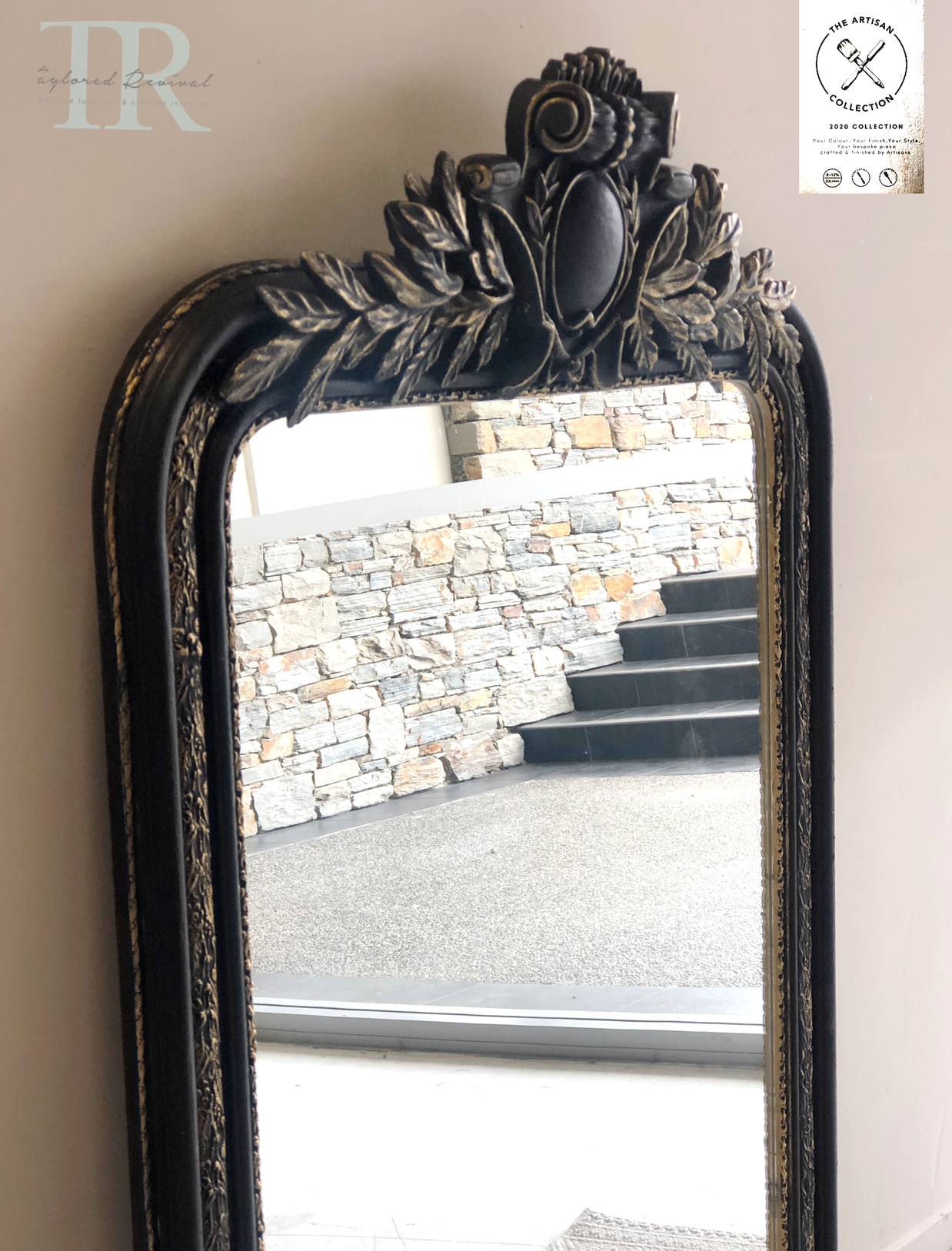 Not For Sale - Commissioned Mirror in Victorian Black and Gold