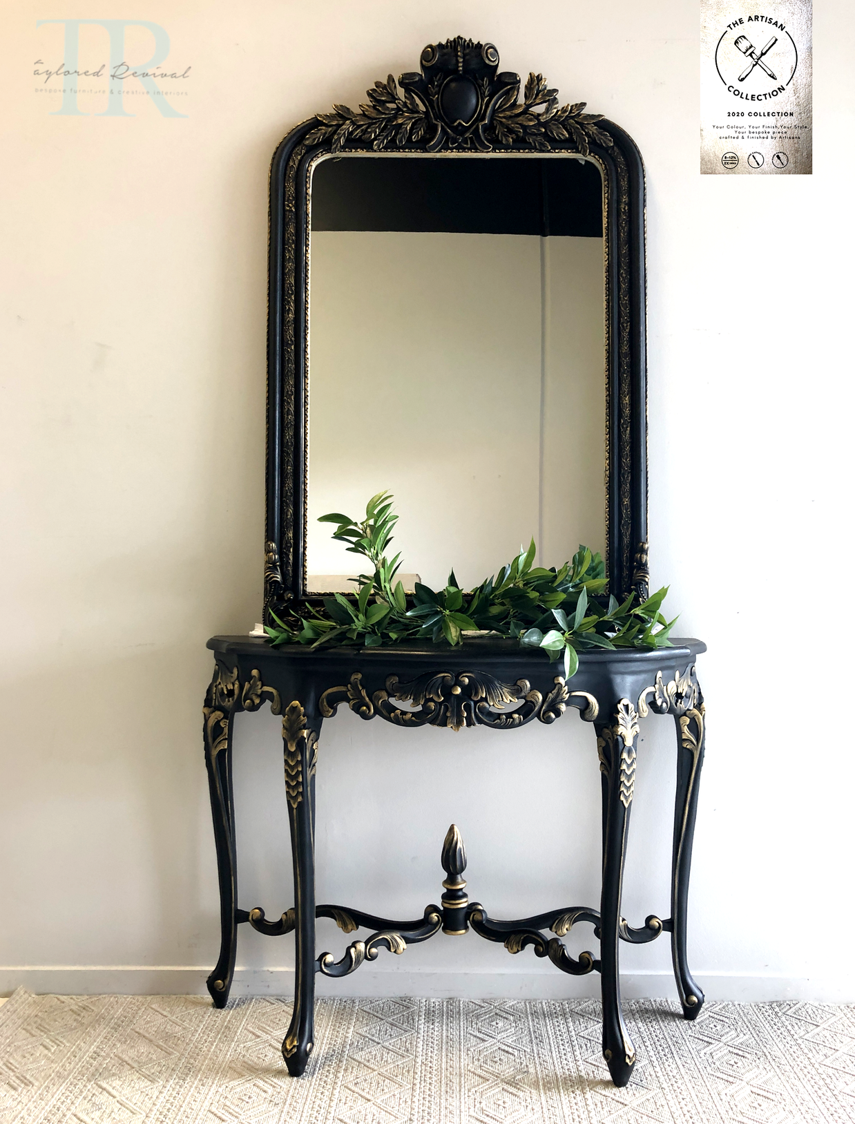 Not For Sale - Commissioned Mirror in Victorian Black and Gold