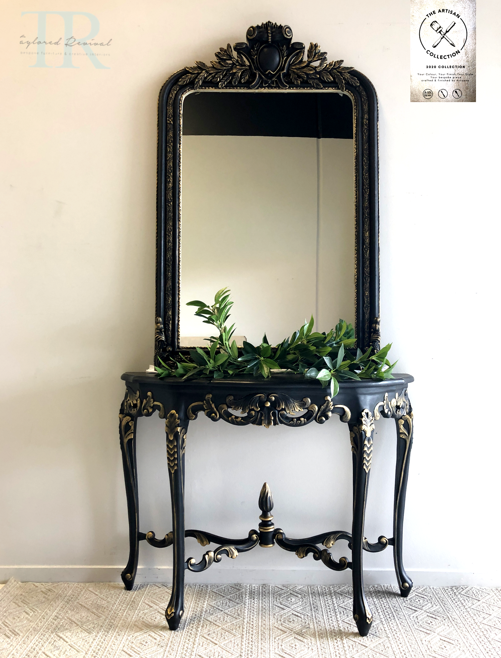 Not For Sale - Commissioned Mirror in Victorian Black and Gold
