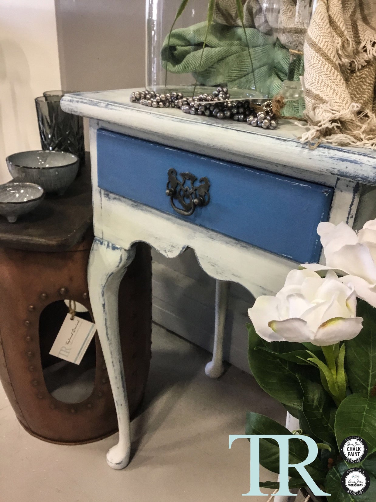 Not For Sale - Alina: Queen Anne style mahogany bedside table
