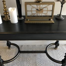 Not For Sale - Commissioned Hall Table in Midnight with Victorian Black Wax