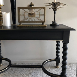 Not For Sale - Commissioned Hall Table in Midnight with Victorian Black Wax
