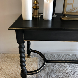 Not For Sale - Commissioned Hall Table in Midnight with Victorian Black Wax