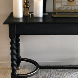 Not For Sale - Commissioned Hall Table in Midnight with Victorian Black Wax
