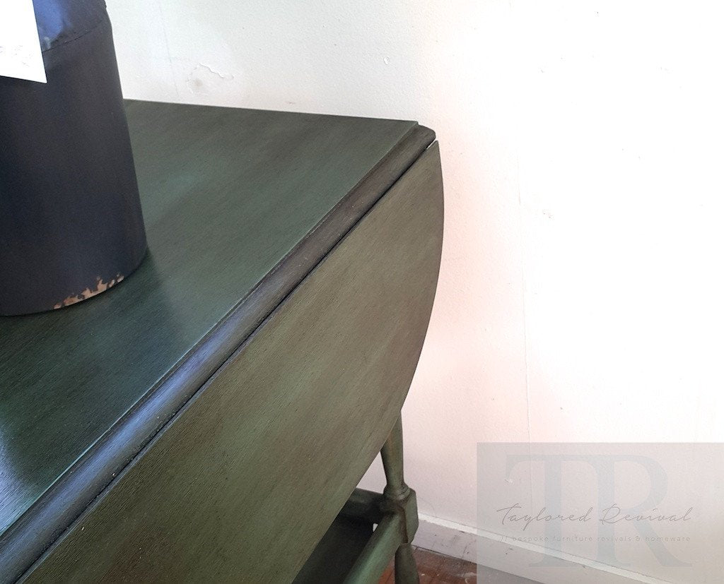 Not For Sale - Commissioned Oak Tea Trolley in dark forest green