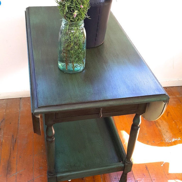Not For Sale - Commissioned Oak Tea Trolley in dark forest green