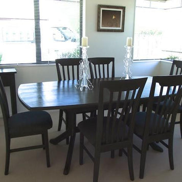 Commissioned dining room suite in antique black