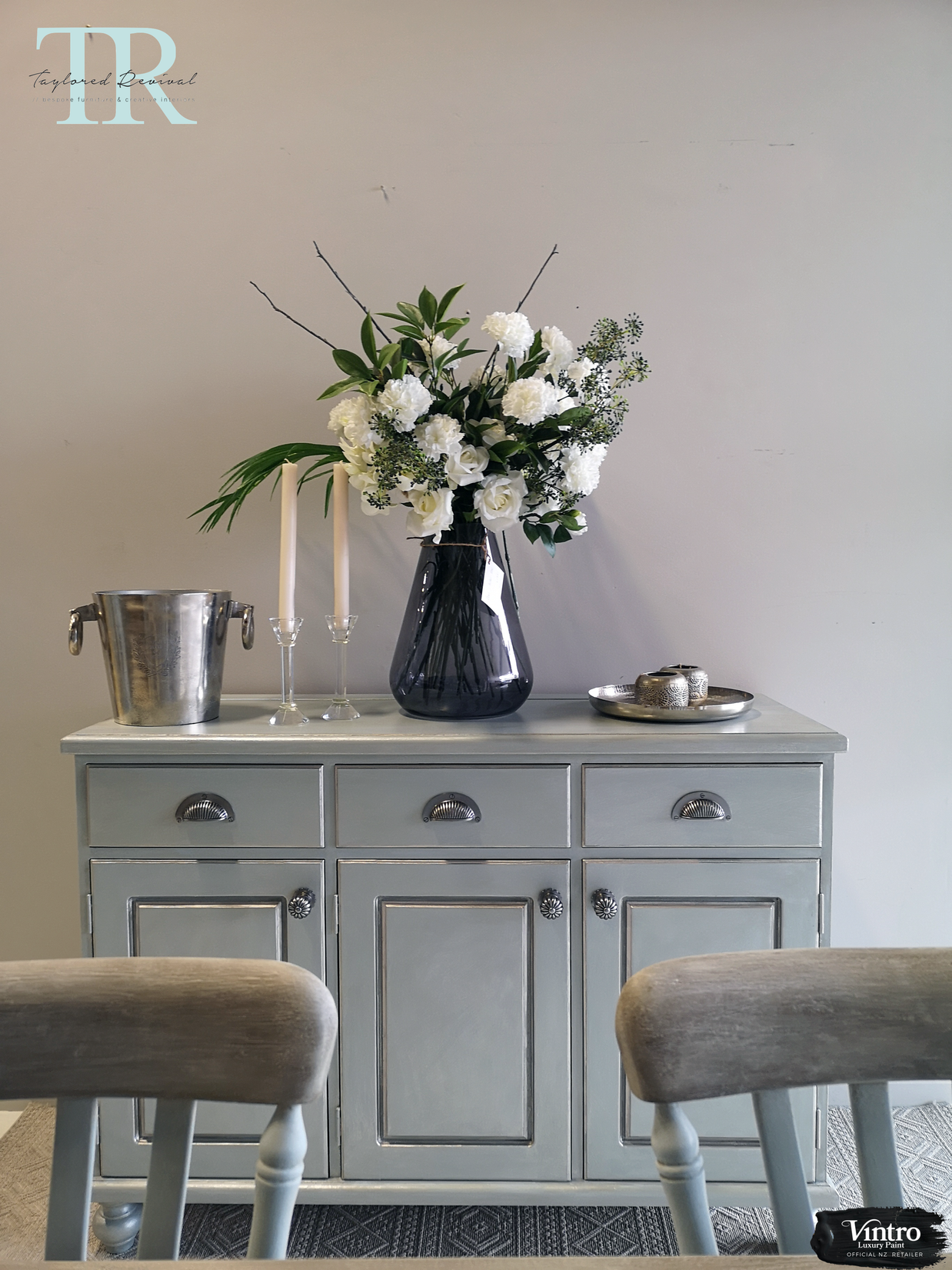 Not For Sale - Commissioned  Hand Painted Sideboard