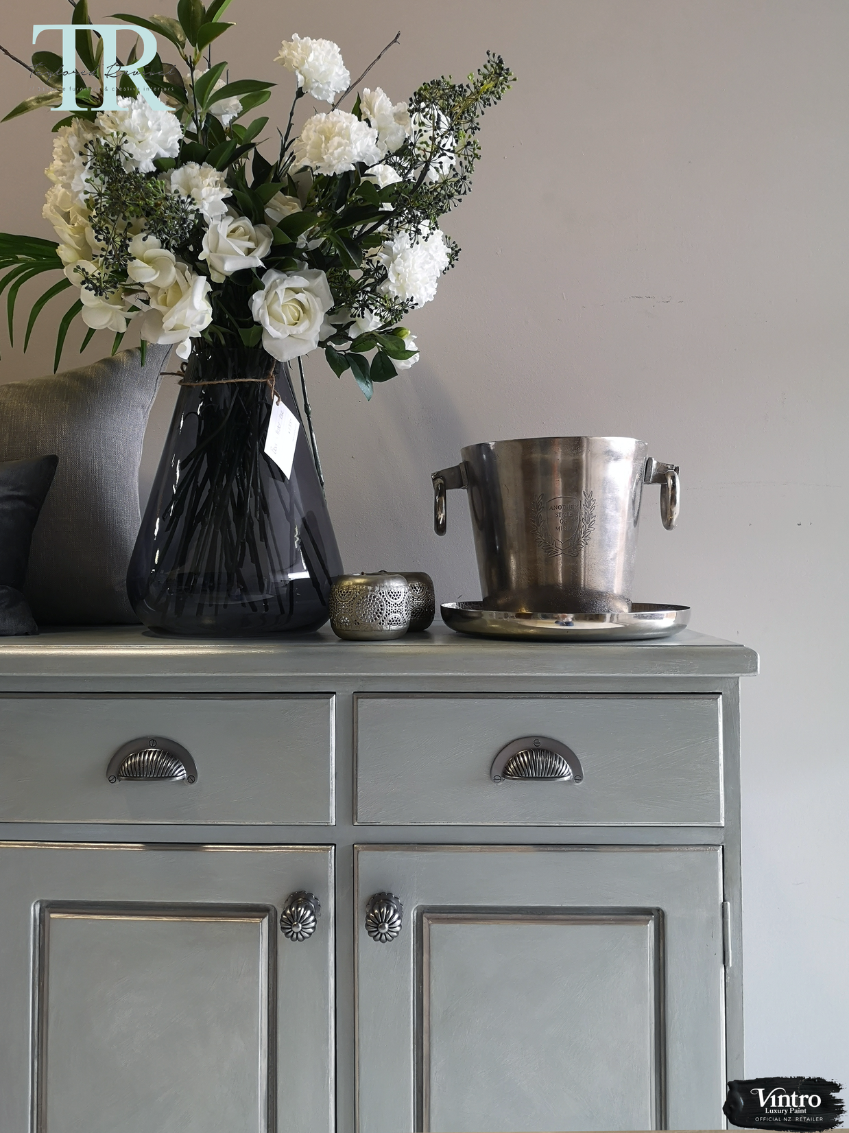 Not For Sale - Commissioned  Hand Painted Sideboard