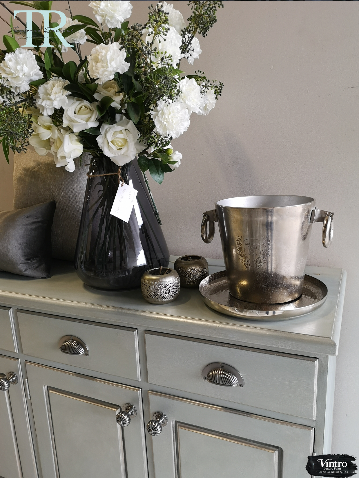 Not For Sale - Commissioned  Hand Painted Sideboard