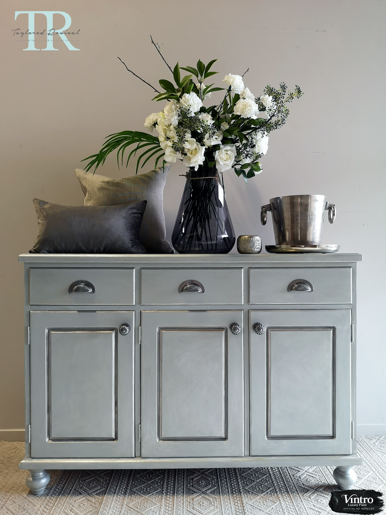 Not For Sale - Commissioned  Hand Painted Sideboard