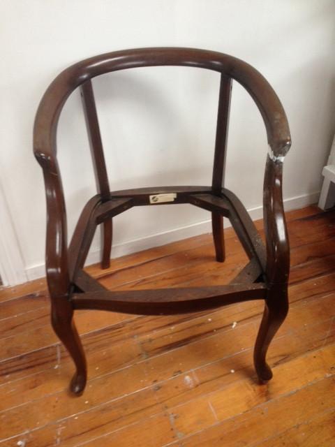 Commissioned chair and table set in Country Grey