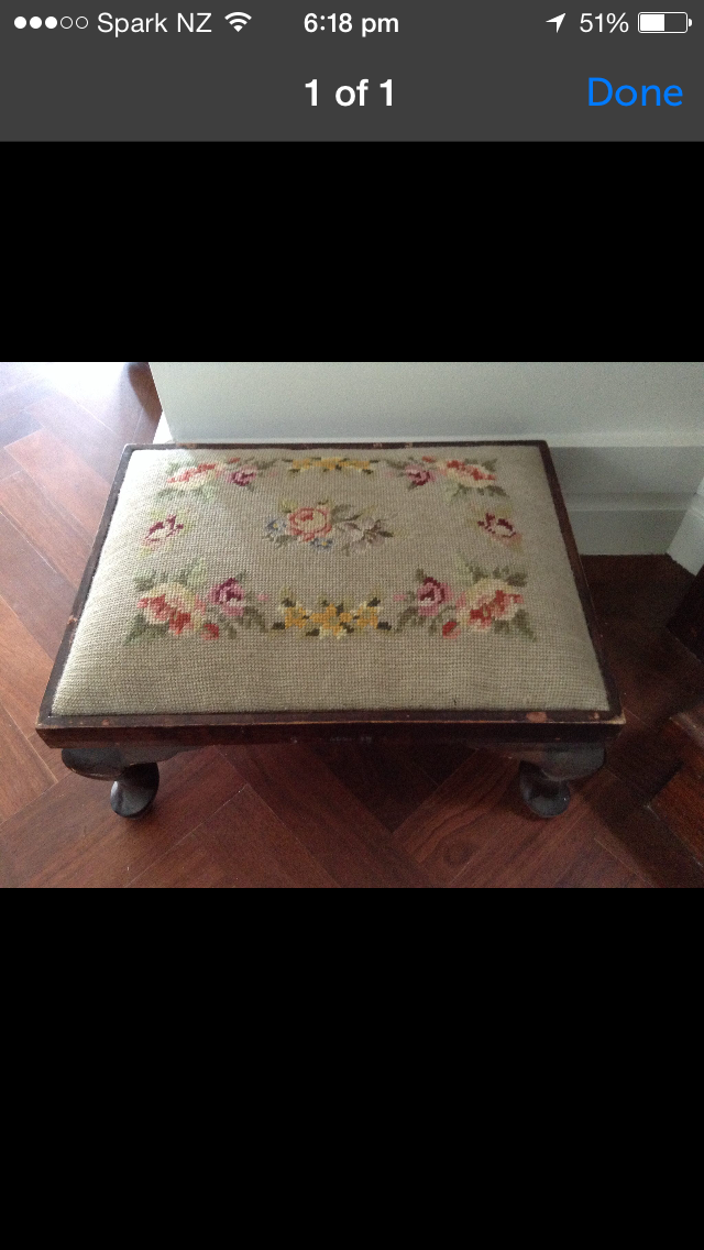 Commissioned foot stool
