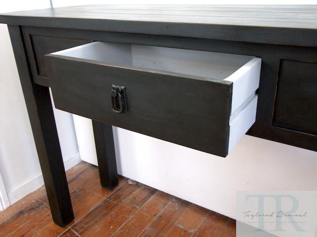 Commissioned dining room suite in antique black