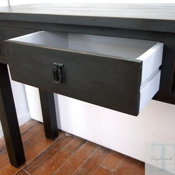 Commissioned dining room suite in antique black
