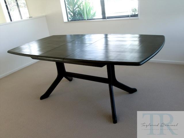 Commissioned dining room suite in antique black