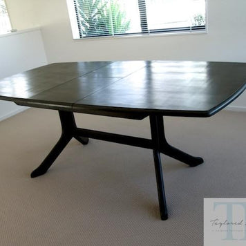 Commissioned dining room suite in antique black