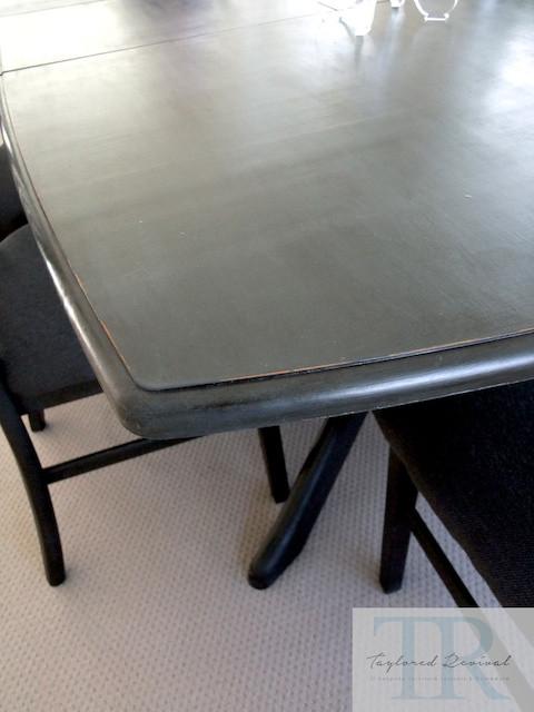 Commissioned dining room suite in antique black