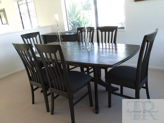 Commissioned dining room suite in antique black