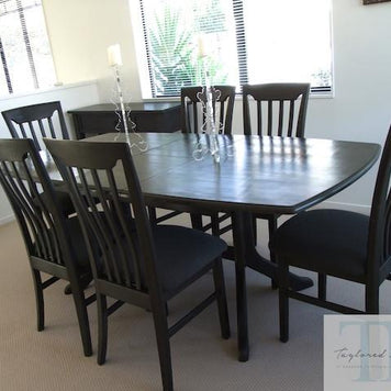 Commissioned dining room suite in antique black