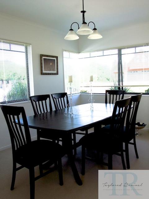 Commissioned dining room suite in antique black