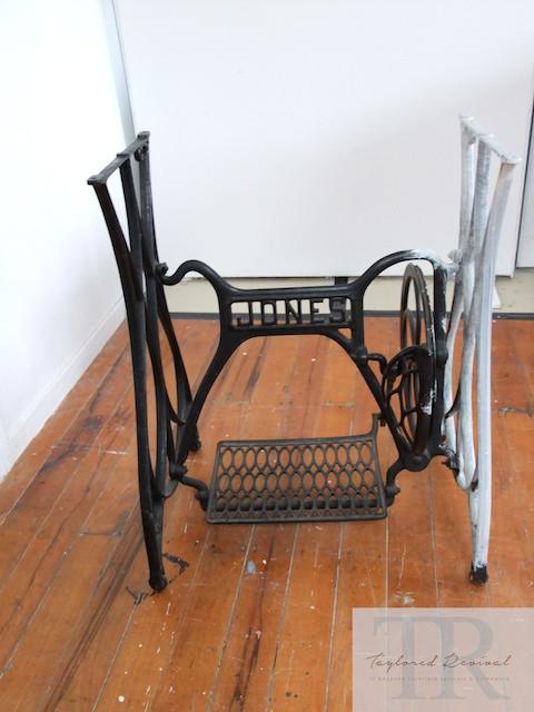 Revived sewing table legs