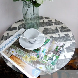 Not For Sale - Mya: Side Table in Graphite with high quality print made in italy
