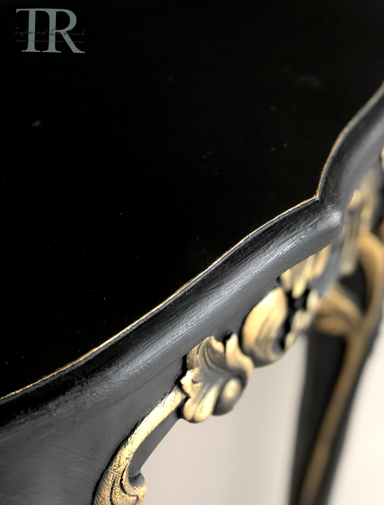 Not For Sale - Commissioned hall table in Victorian Black and Gold