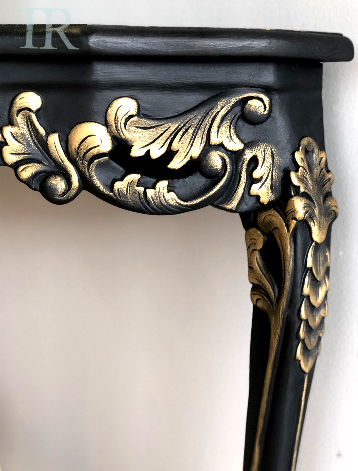 Not For Sale - Commissioned hall table in Victorian Black and Gold