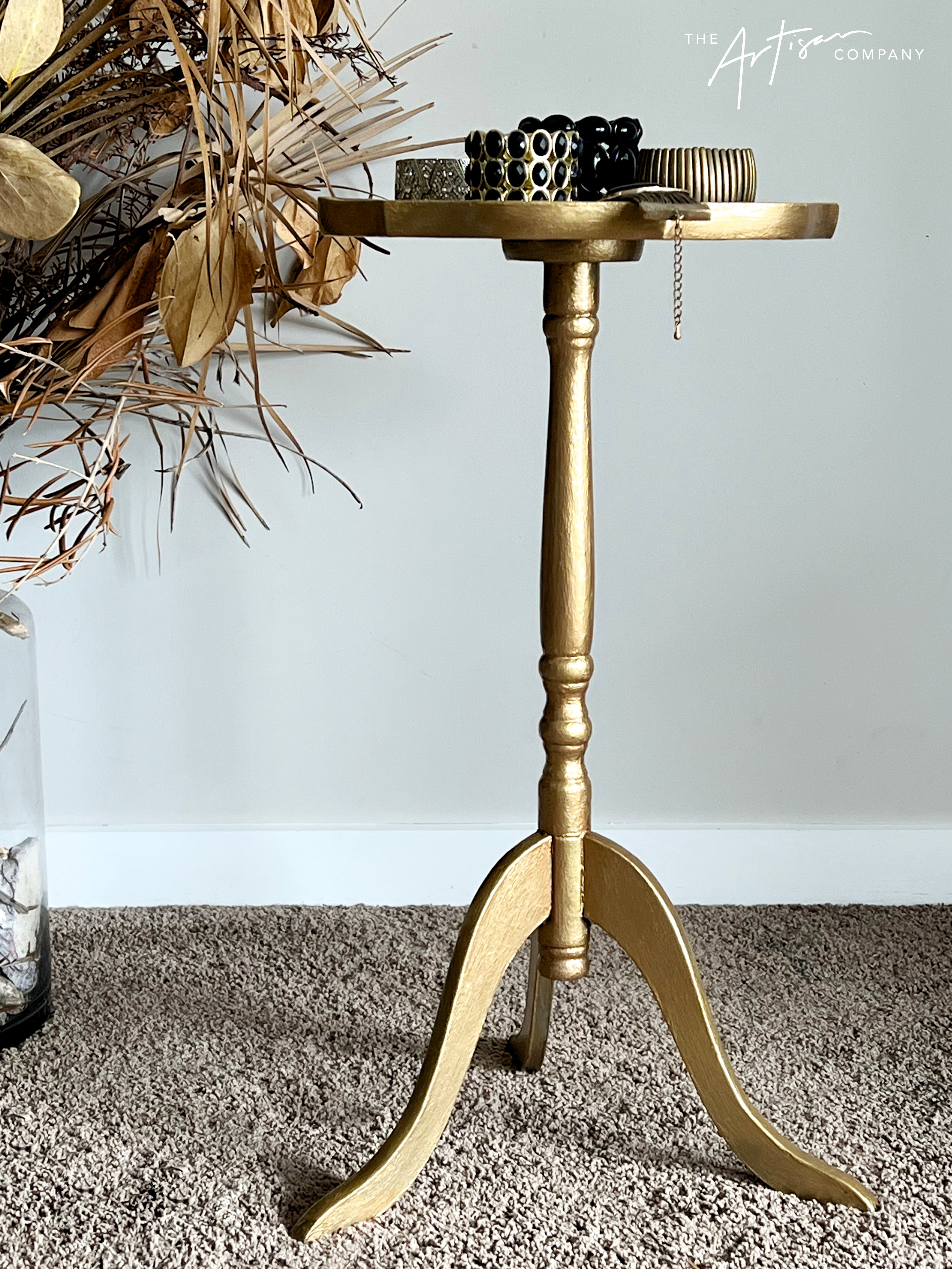 Not For Sale - Table with texture, layered in Somerset Gold and Artemis Bronze - Metallic Alchemy Range (video included)