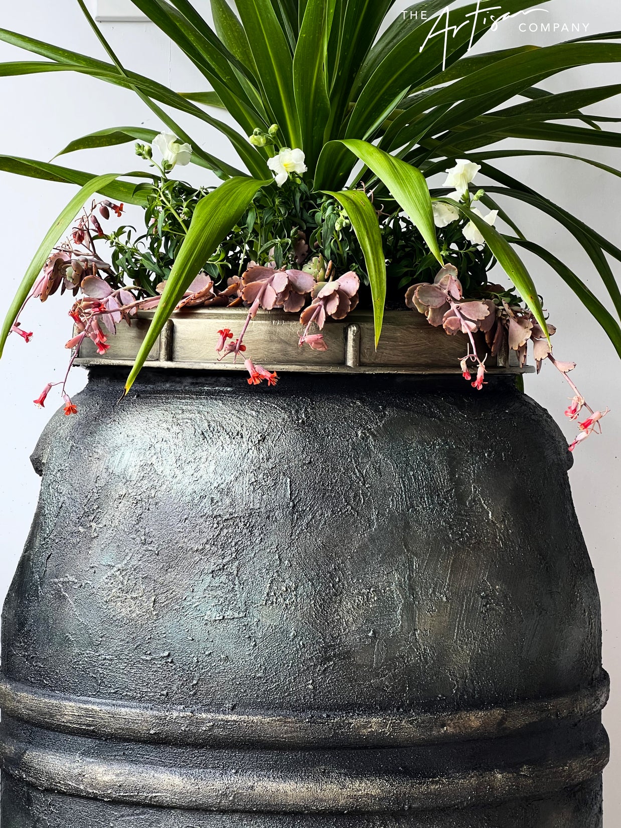 Not For Sale - Plastic Olive Barrel Turned Into A Decorative Stone Outdoor Pot Tutorial