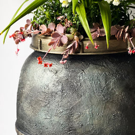 Not For Sale - Plastic Olive Barrel Turned Into A Decorative Stone Outdoor Pot Tutorial