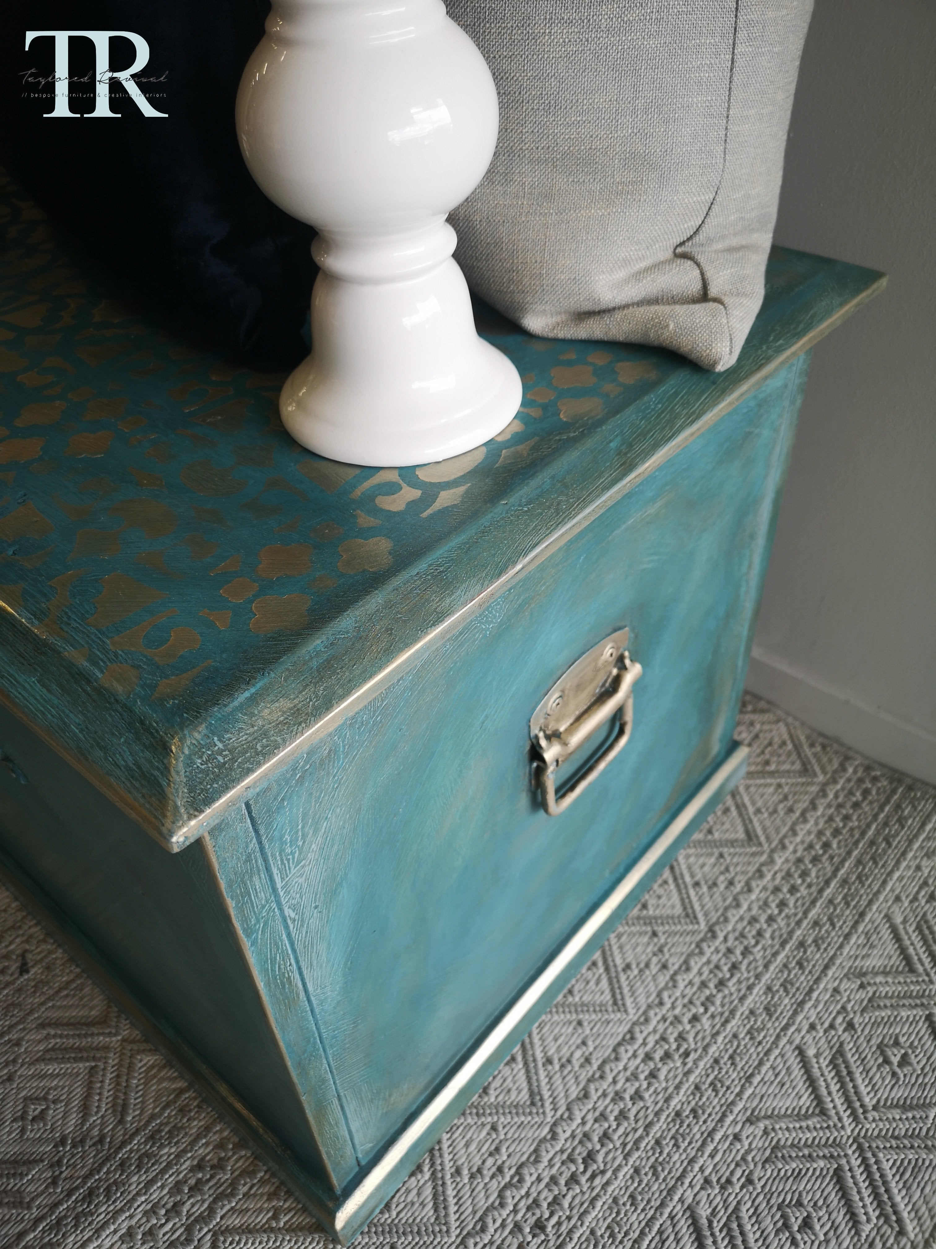 Not For Sale - Commissioned box in Casper and multiple Vintro coloured waxes in a rustic finish