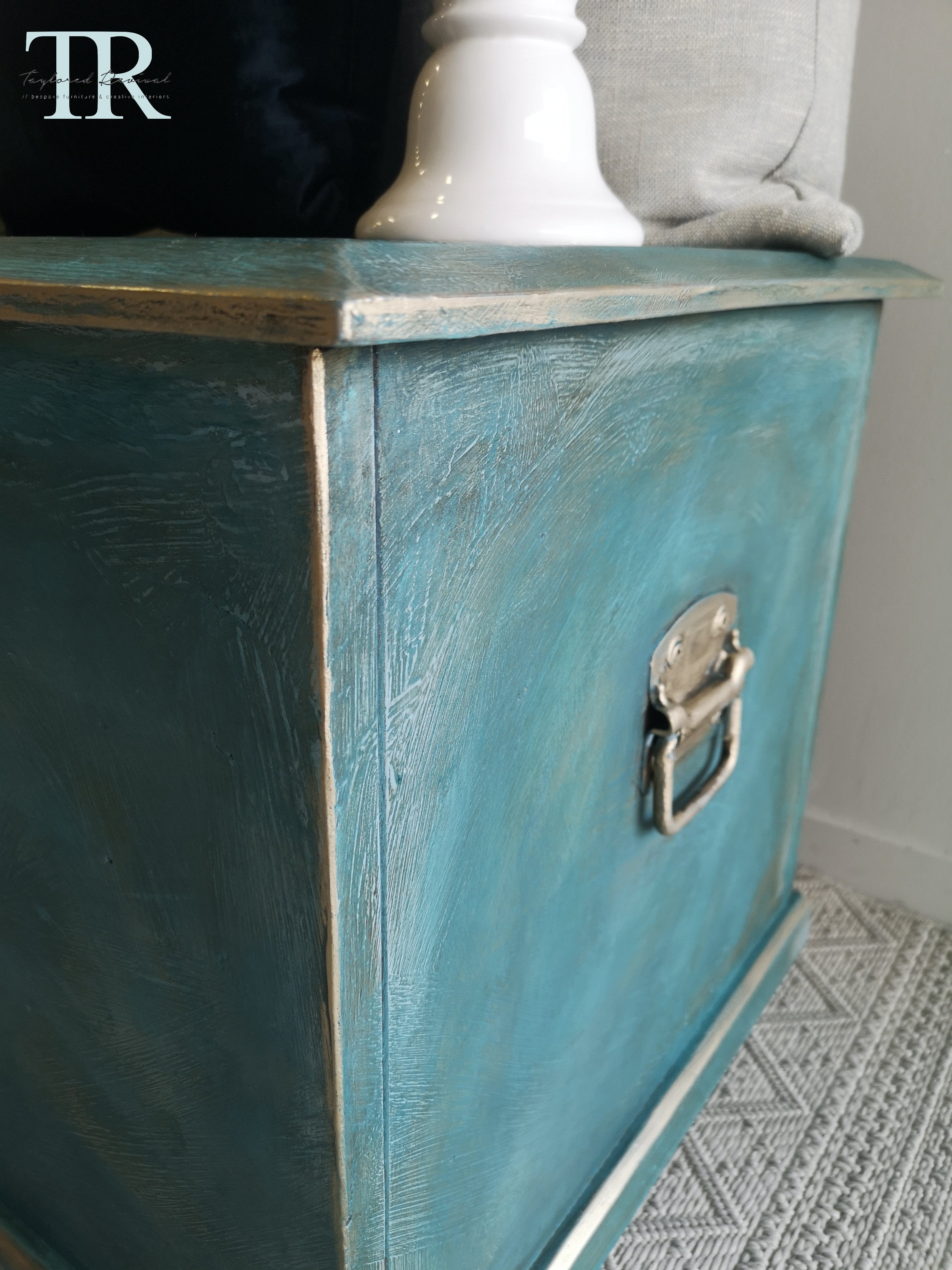 Not For Sale - Commissioned box in Casper and multiple Vintro coloured waxes in a rustic finish