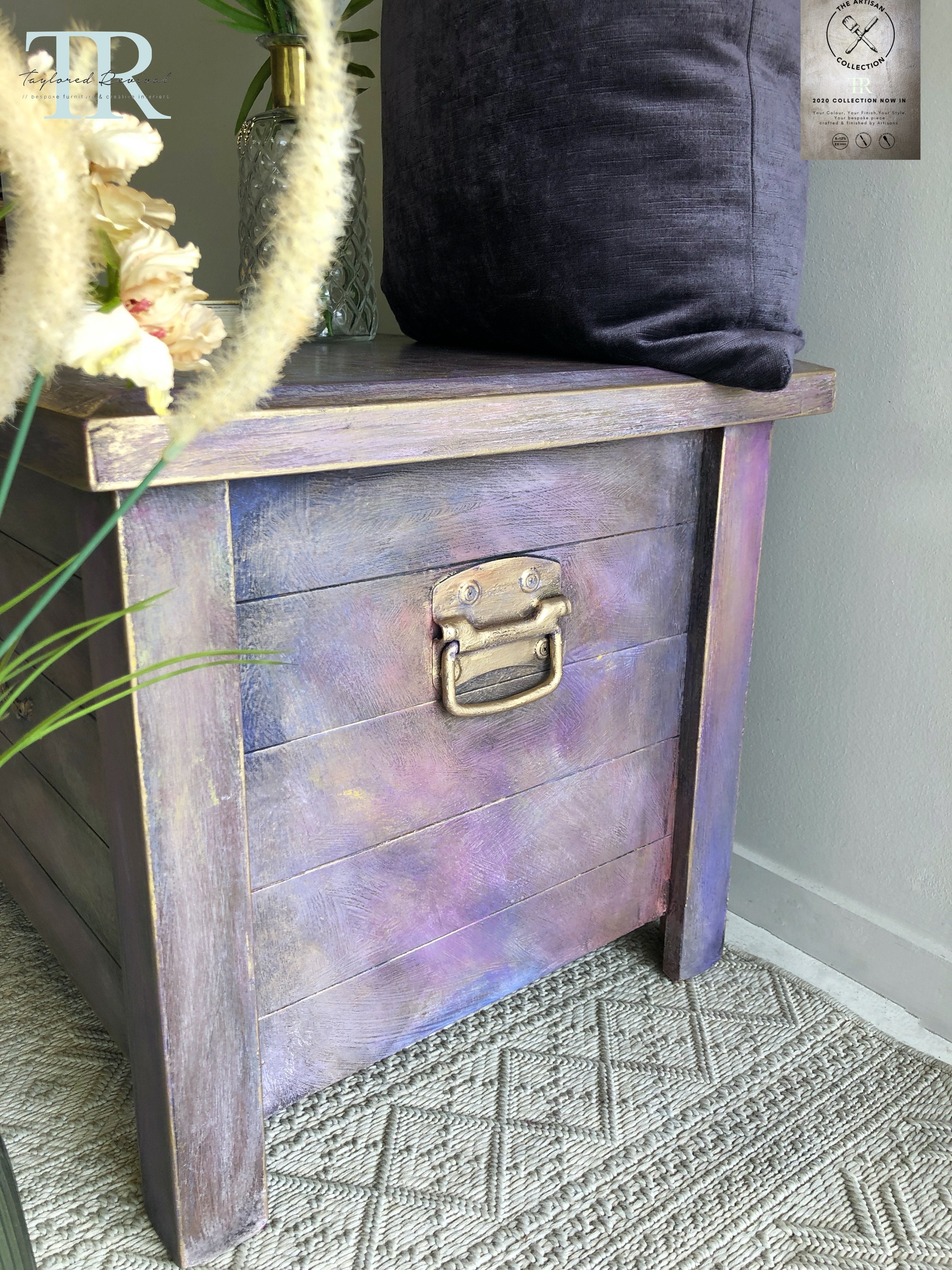 Not For Sale - Commissioned Box in Wild Heather and multiple Vintro coloured waxes in a Rustic finish