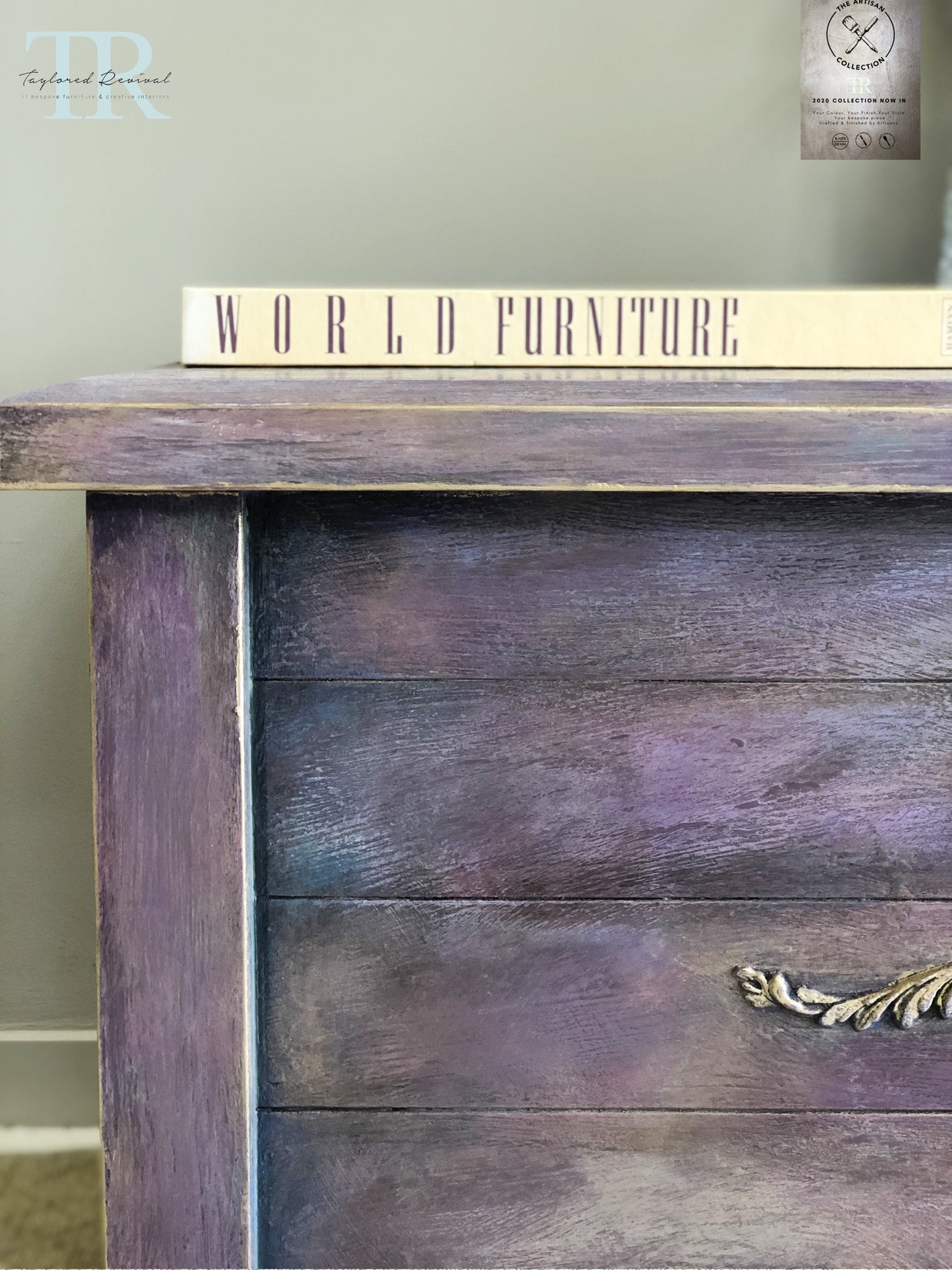 Not For Sale - Commissioned Box in Wild Heather and multiple Vintro coloured waxes in a Rustic finish